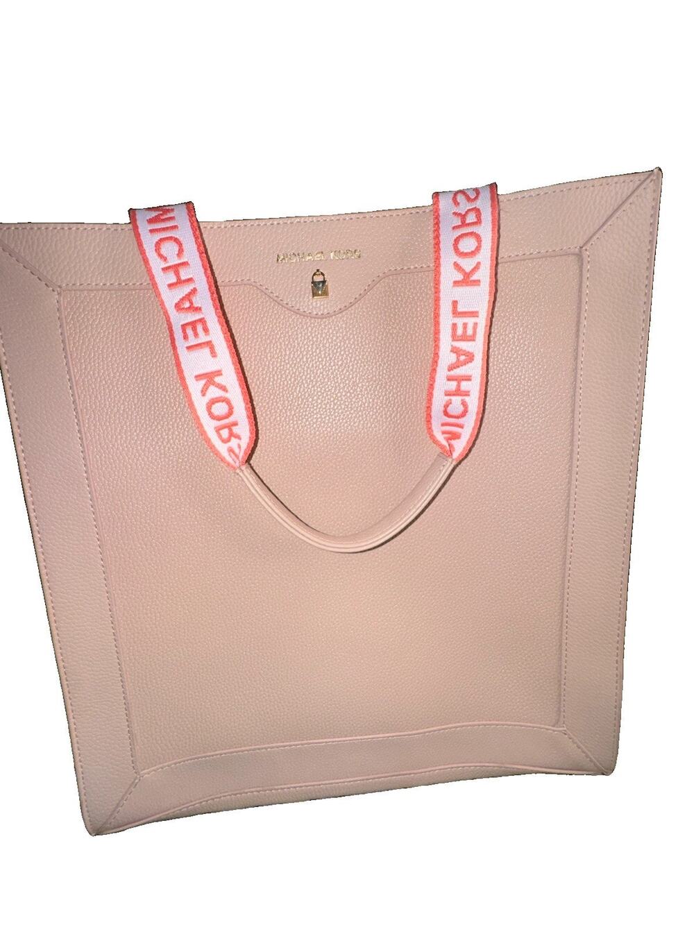 MICHAEL KORS Beauty Medium Blush Tote Faux Pebbled Leather & Suede Lining